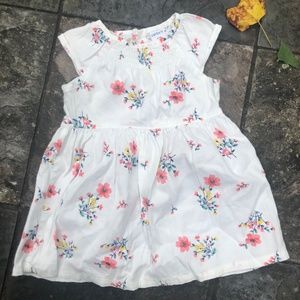 Carter's White Flowered Dress
